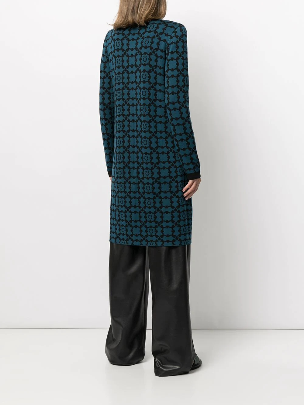 jacquard-pattern coat - 4