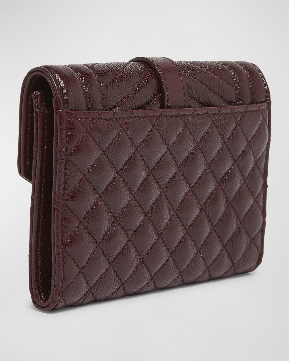 Small YSL Envelope Flap Wallet in Quilted Leather - 5