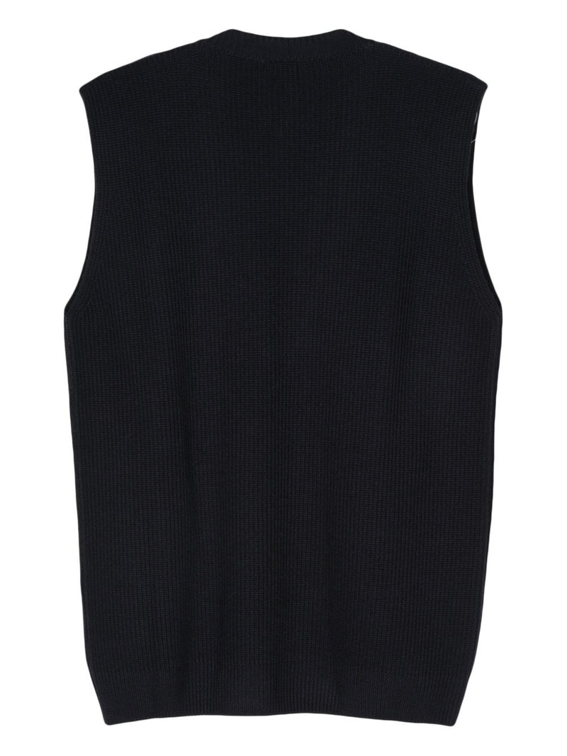 BARENA ribbed-knit vest outlook