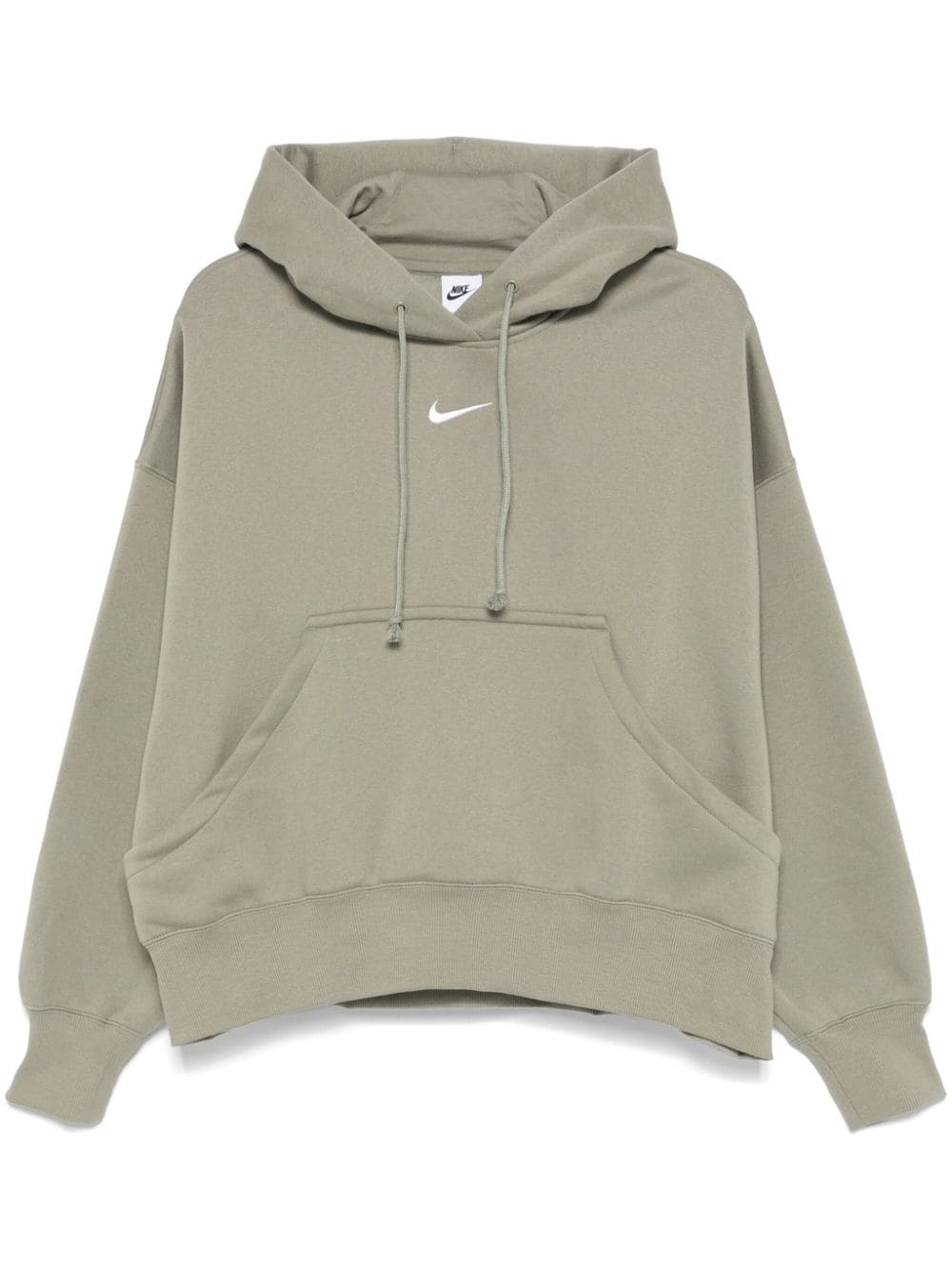 Swoosh-embroidered hoodie - 1