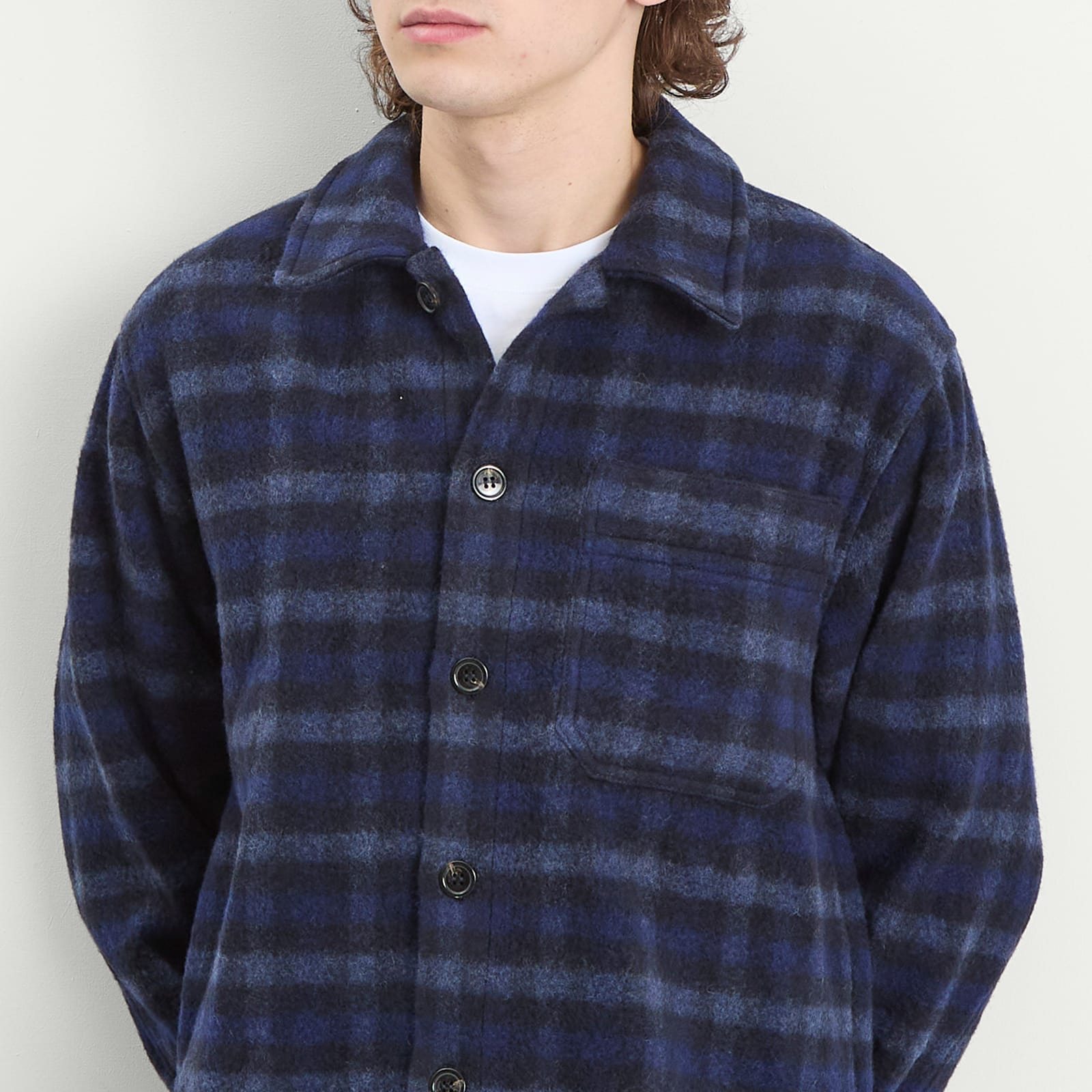 A.P.C. Stanley Check Wool Overshirt - 5
