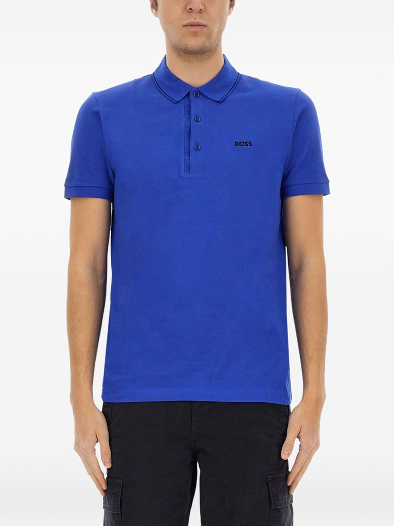 piqué-weave cotton polo shirt 1
