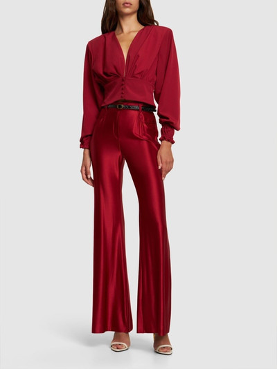 ALEXANDRE VAUTHIER Shiny jersey wide pants outlook