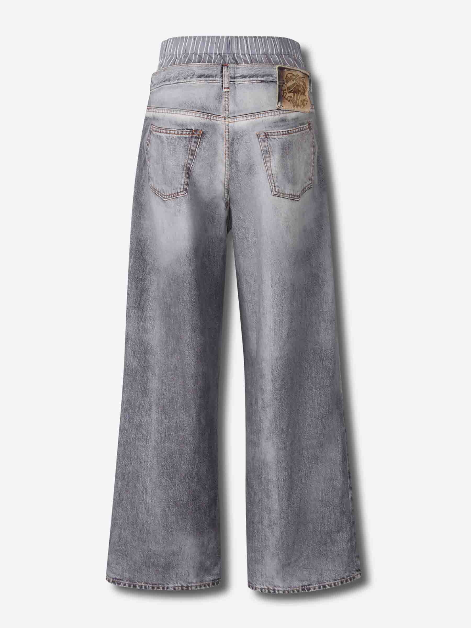 PRINTED TROMPE L'OEIL PANTS - 3