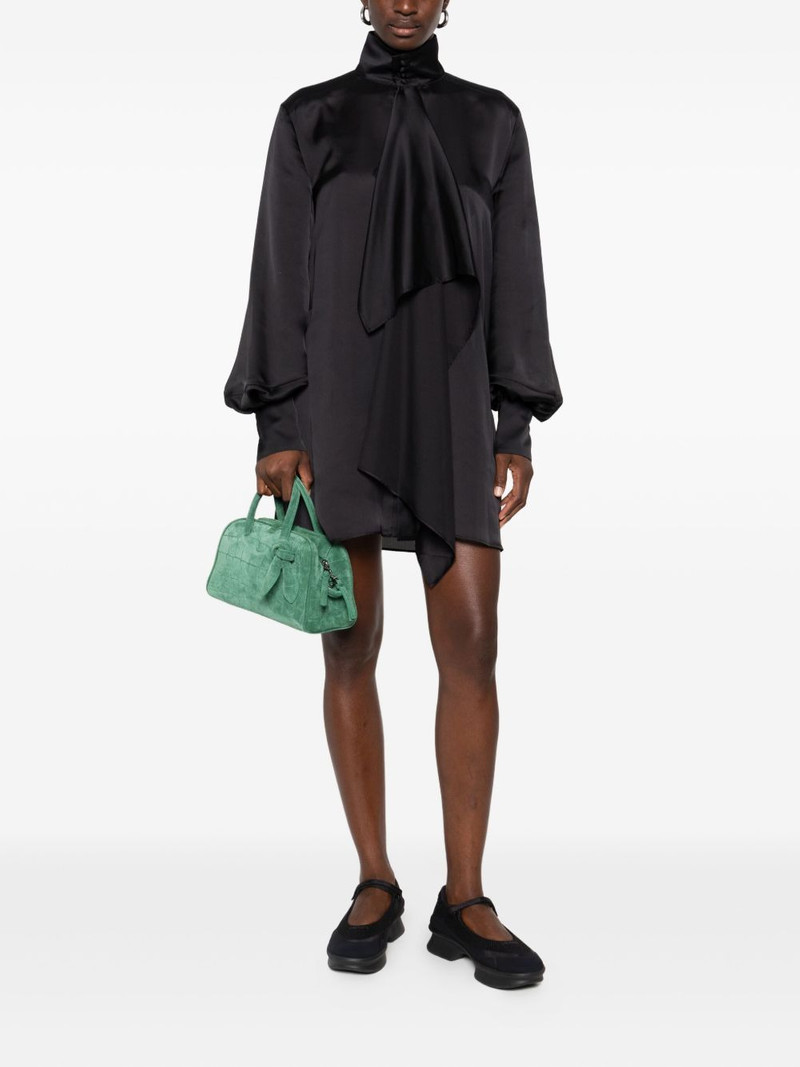 sacai high-neck draped mini dress outlook
