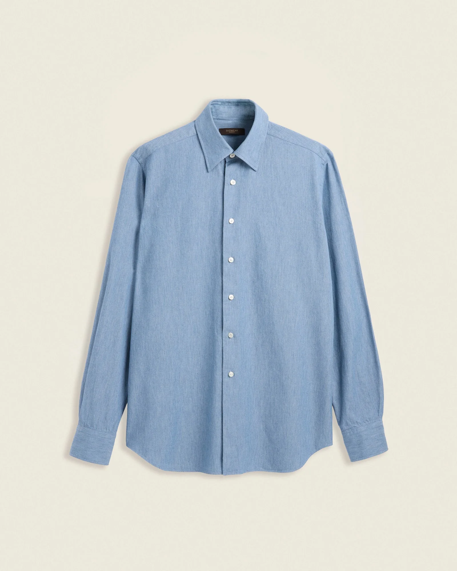 Regular fit denimlook cotton twill shirt - 1