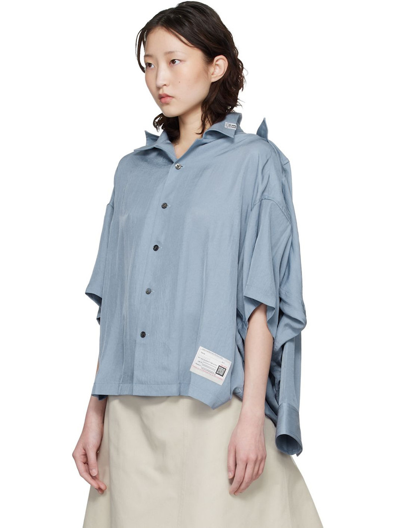 Maison MIHARAYASUHIRO Blue Shawl Layered Shirt outlook