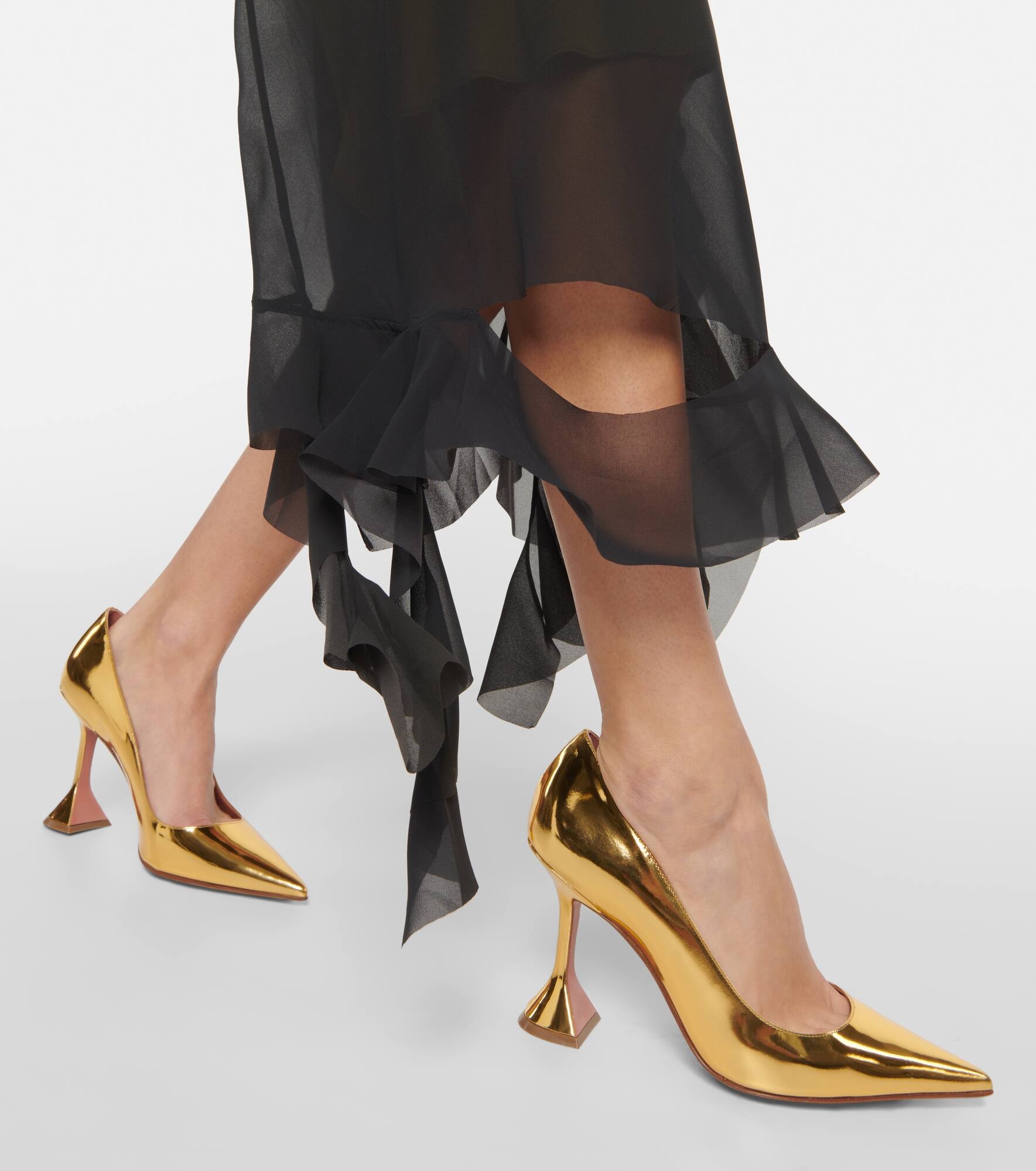 Ami mirrored leather pumps - 4
