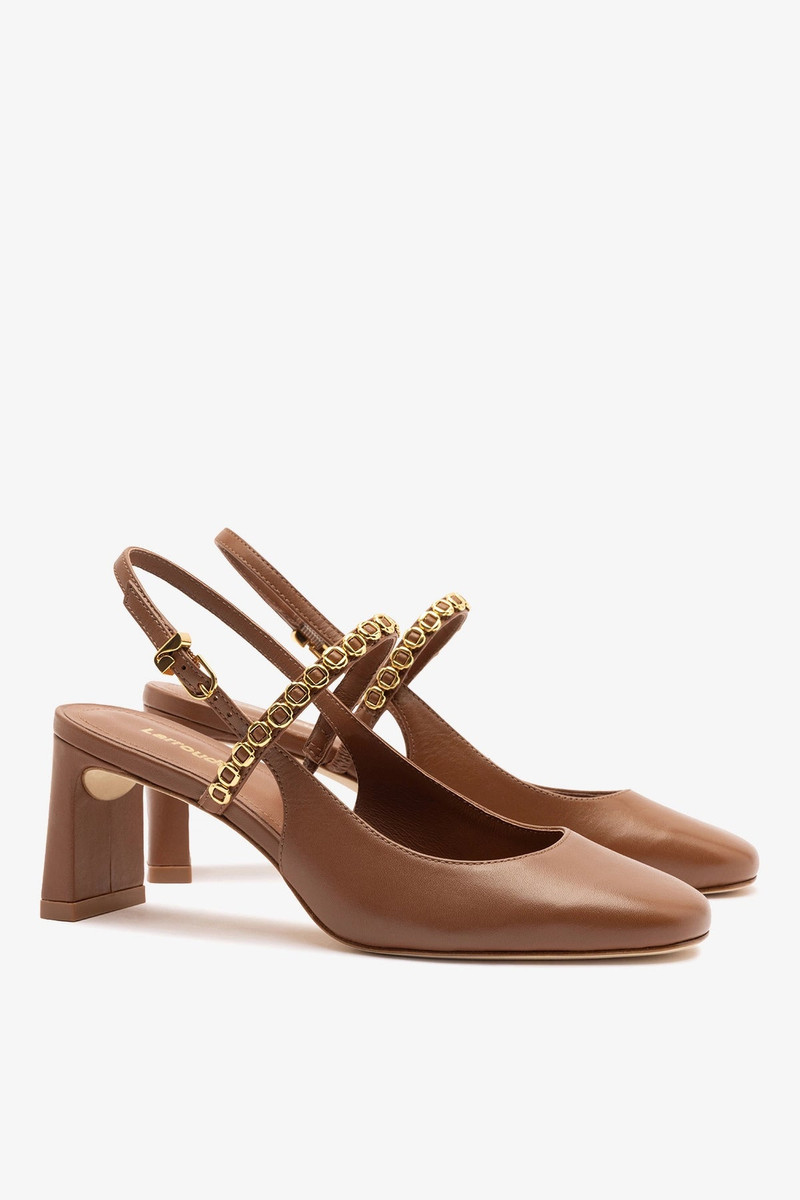 Larroudé Georgina Milanina Pump In Caramel Leather outlook