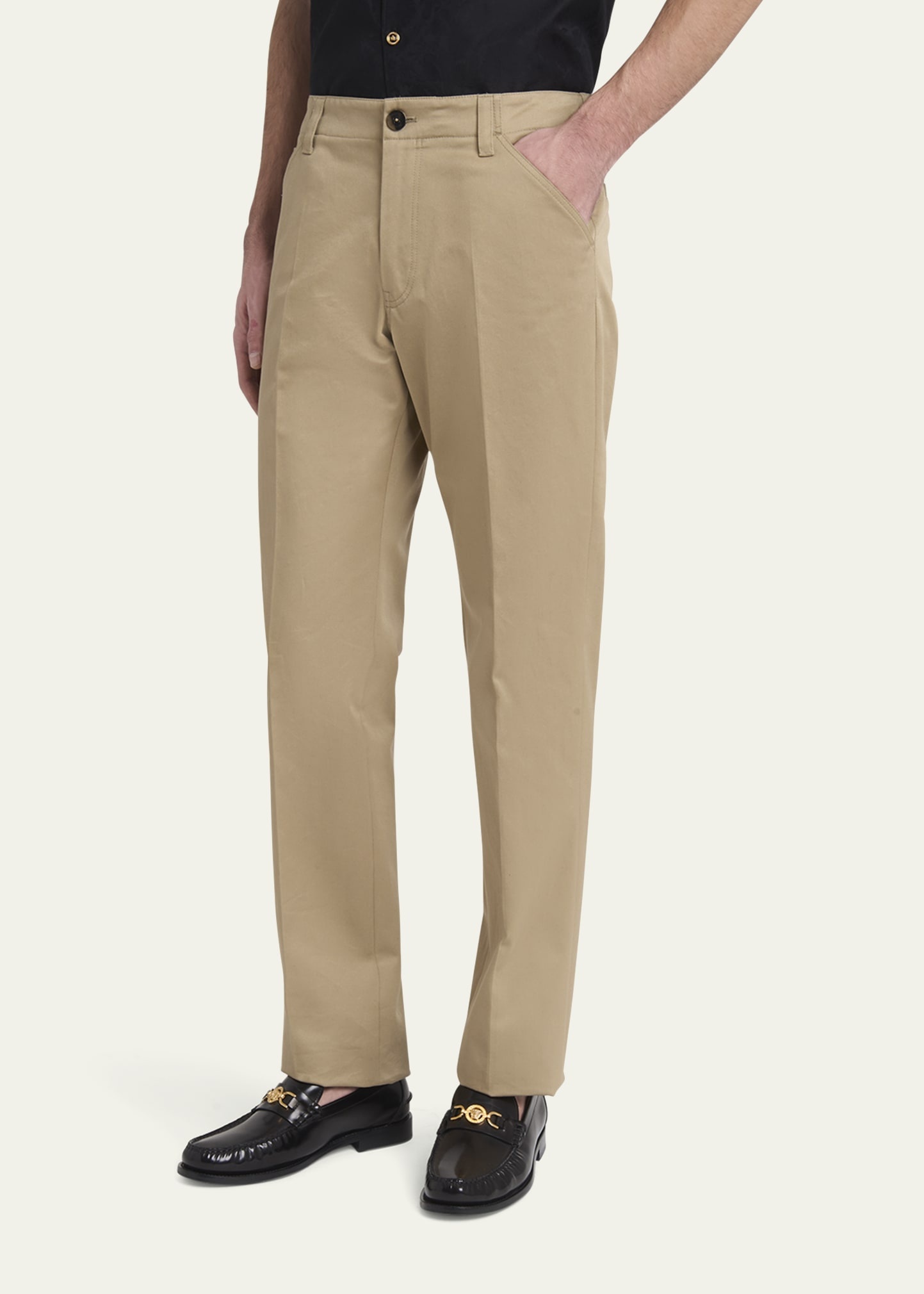 Men's Medusa Slim Twill Trousers - 4