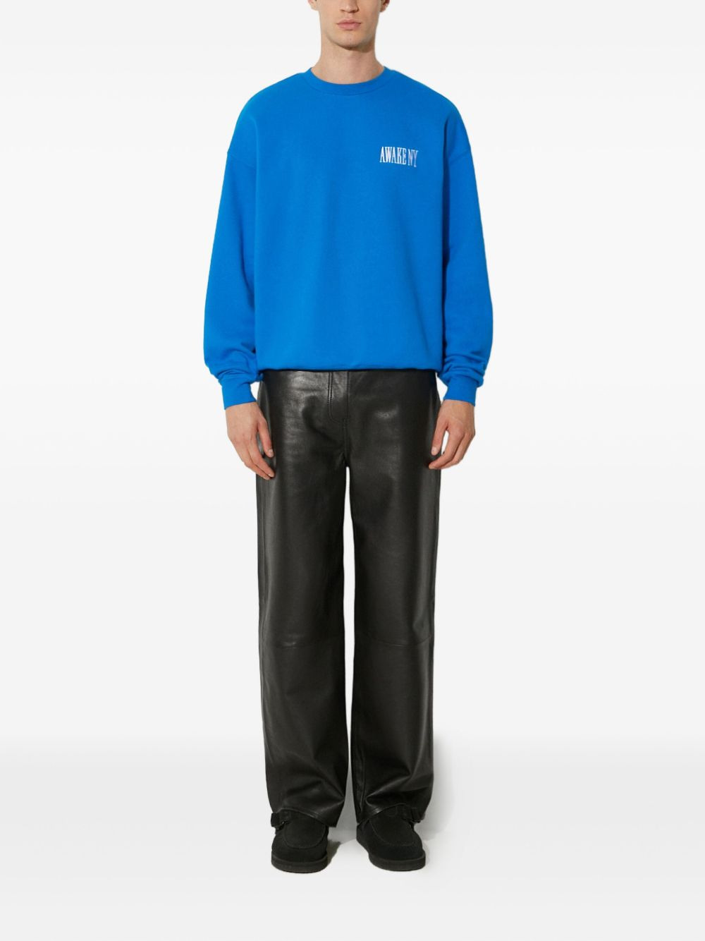 embroidered crew-neck sweatshirt - 2