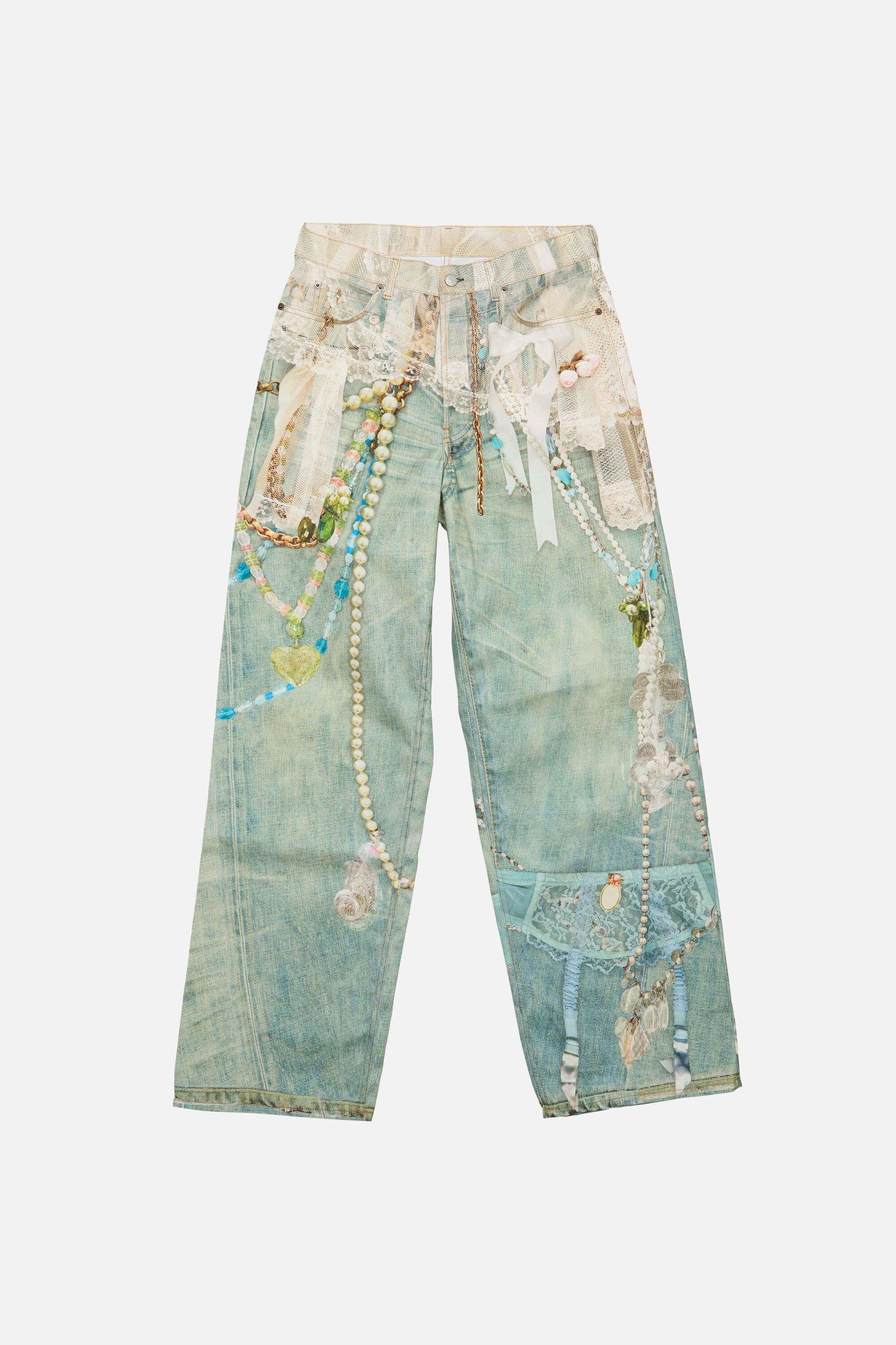 Loose fit jeans - 1981 - White/green - 9