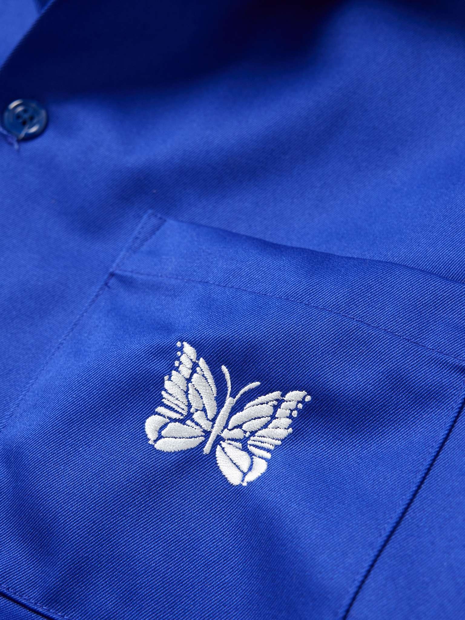 Webbing-Trimmed Embroidered Twill Shirt - 4