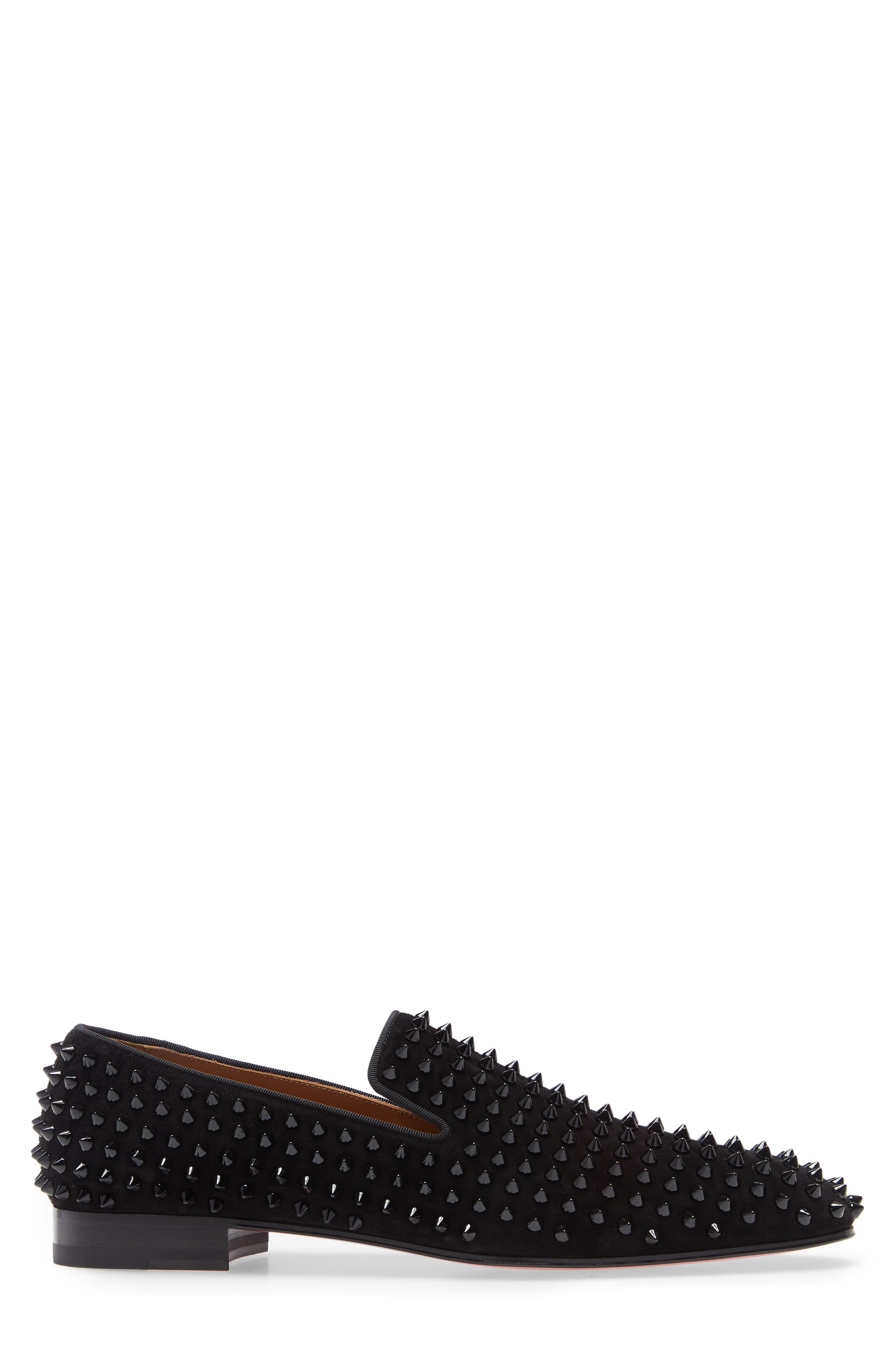 Christian Louboutin Dandelion Spikes Venetian Loafer in Black at Nordstrom - 3