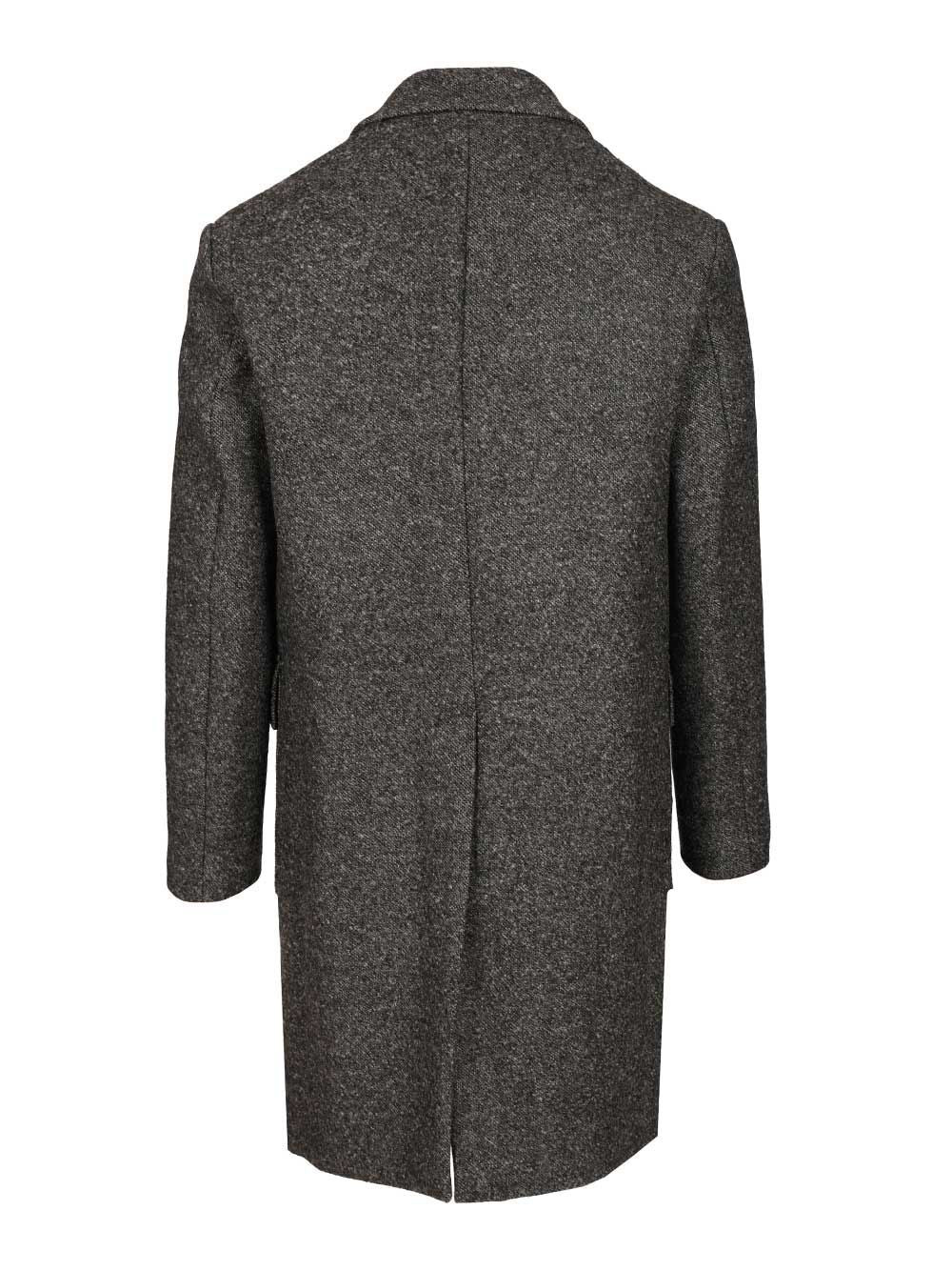 Cappotto Doppio Petto Gazabin Granelo 97 Lana 6 Poliamidica Coats Grey - 2
