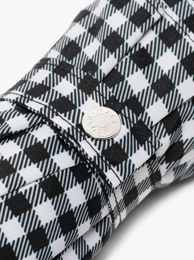 AYR BLACK & WHITE SHEPHERD CHECK AUTOMATIC TELESCOPIC UMBRELLA 6