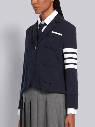 Thom Browne 4-Bar Navy Loop Back Sport Coat outlook