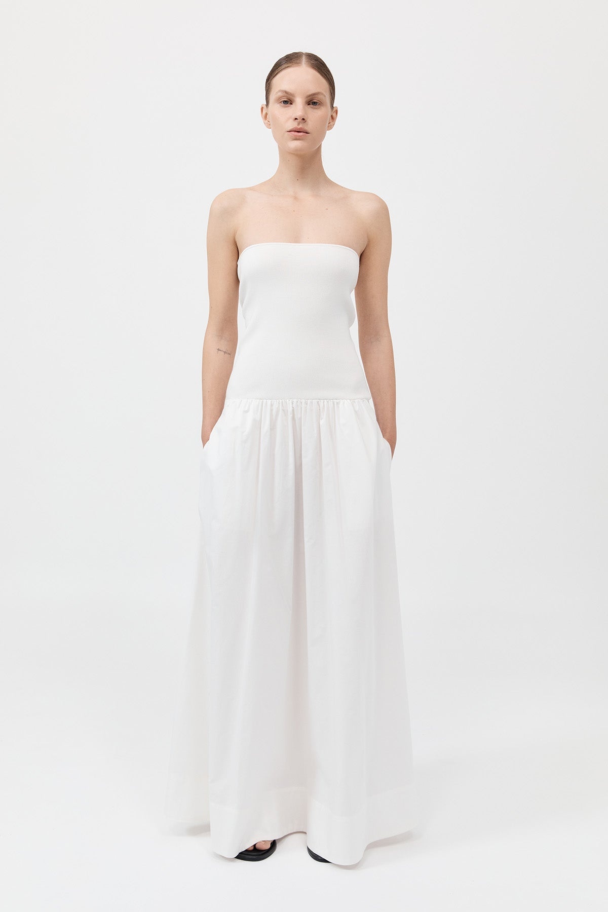 Strapless Dress - White - 2