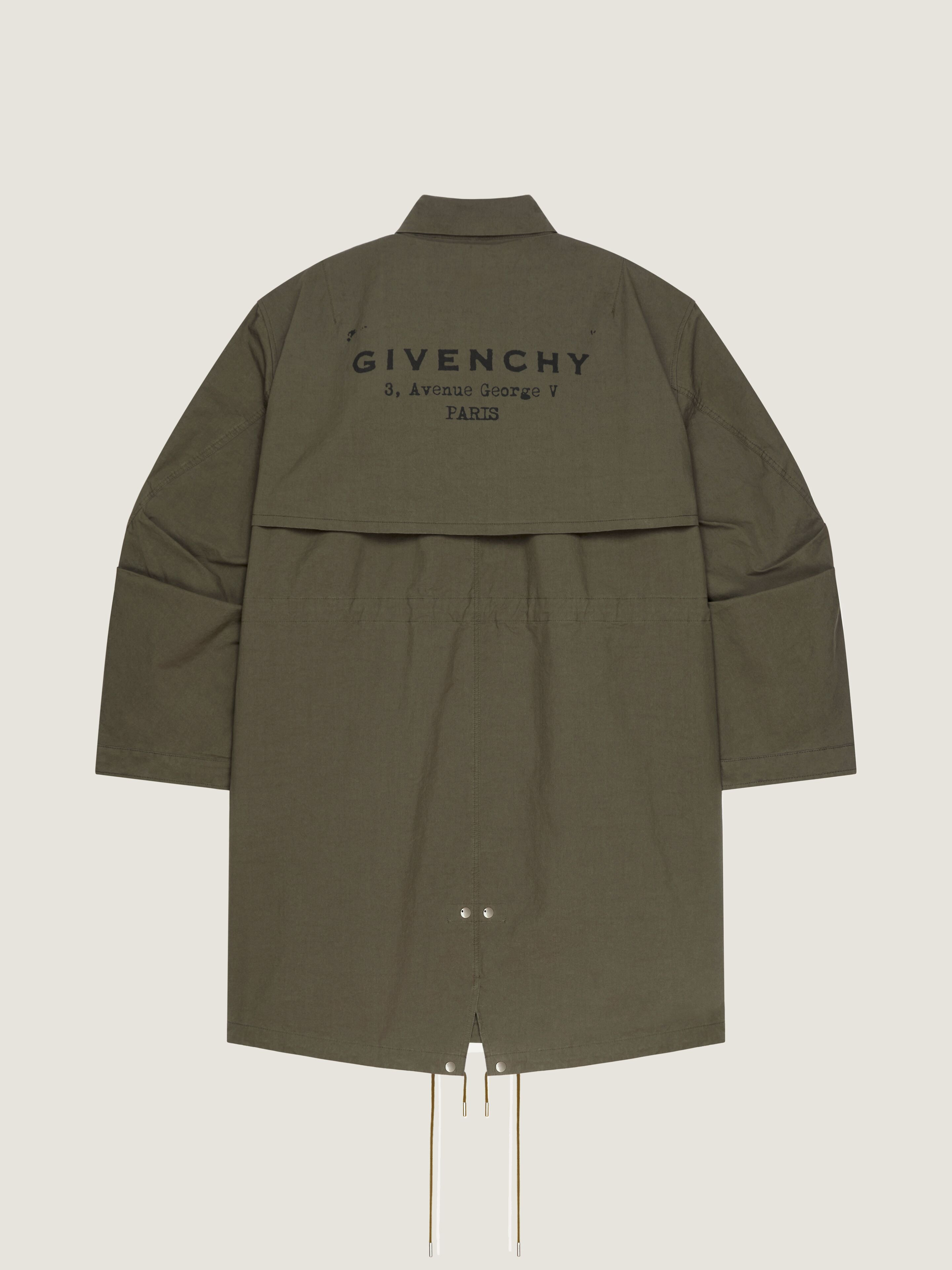 PARKA IN COTTON WITH GIVENCHY STAMP PRINT - 5