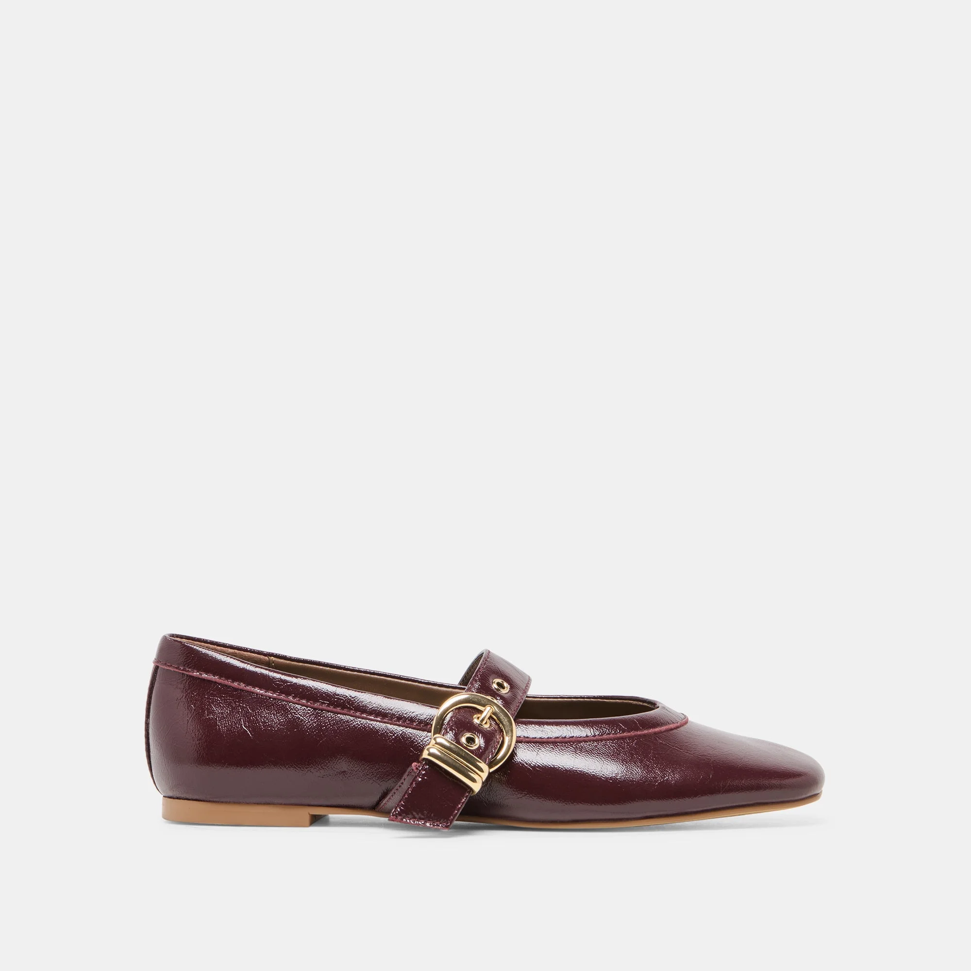 MIKEL BALLET FLATS PLUM LEATHER - 1