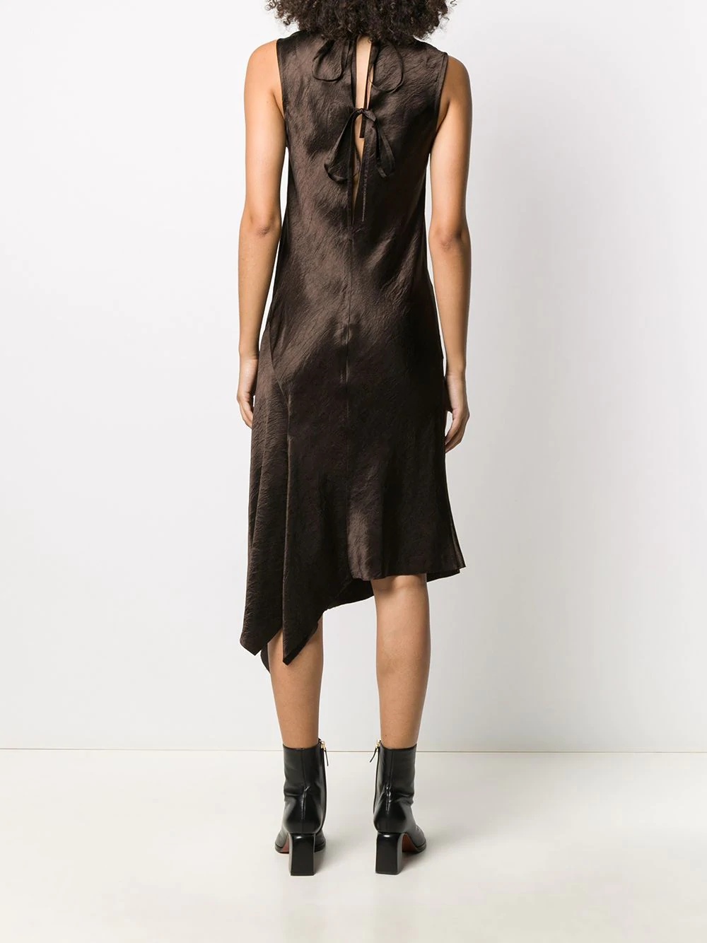 asymmetric slip dress - 4