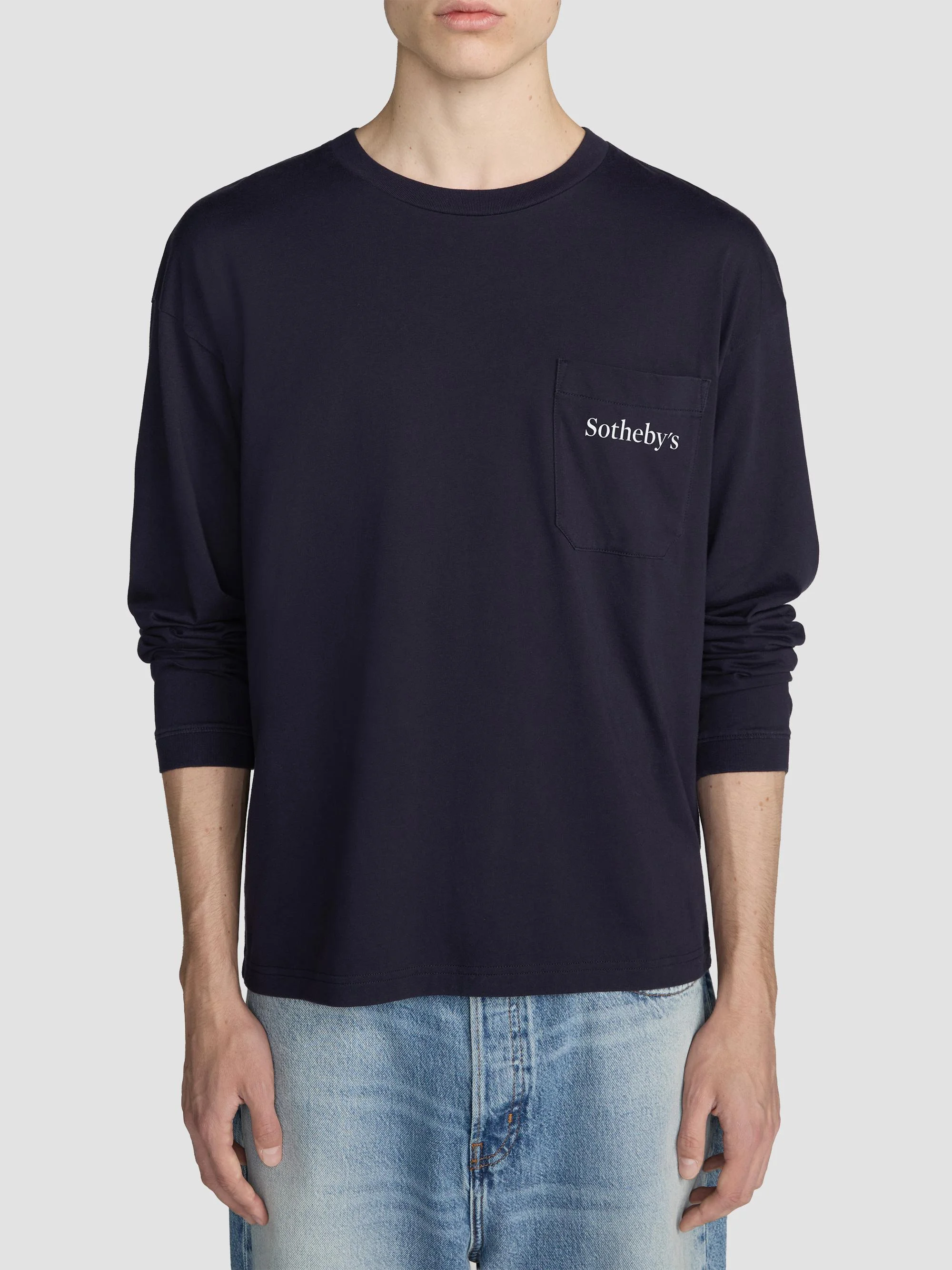 Men's x Sotheby's Cotton Crewneck T-Shirt - Navy Washed - 1