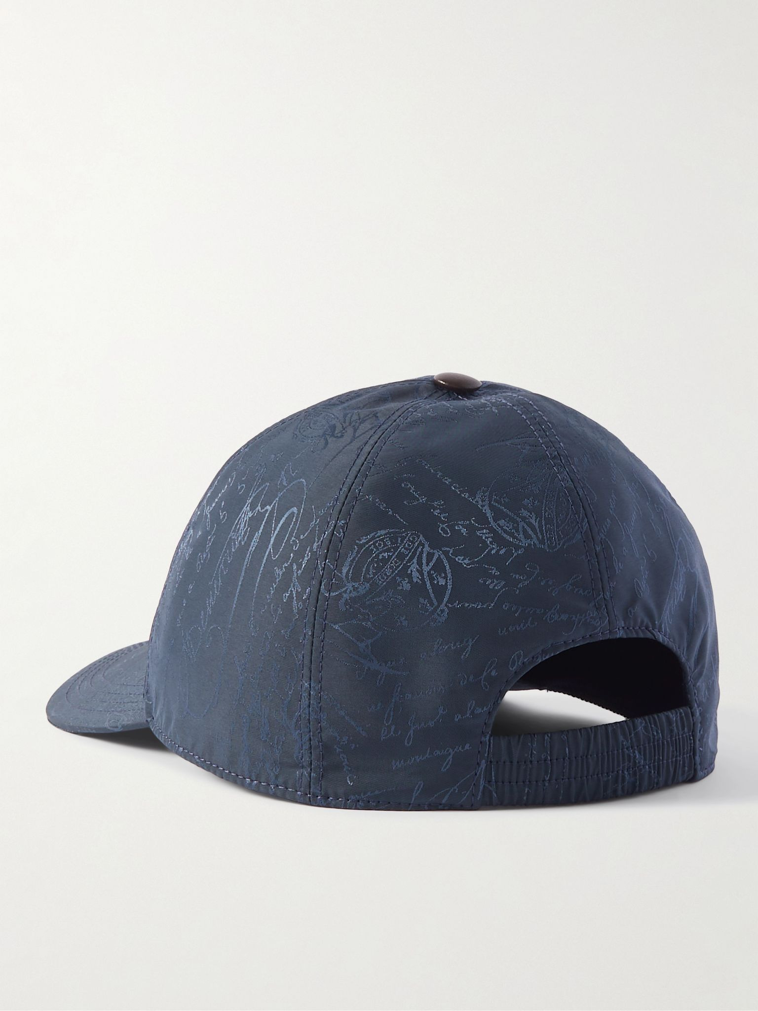 Scritto-Jacquard Twill Baseball Cap Navy - 3