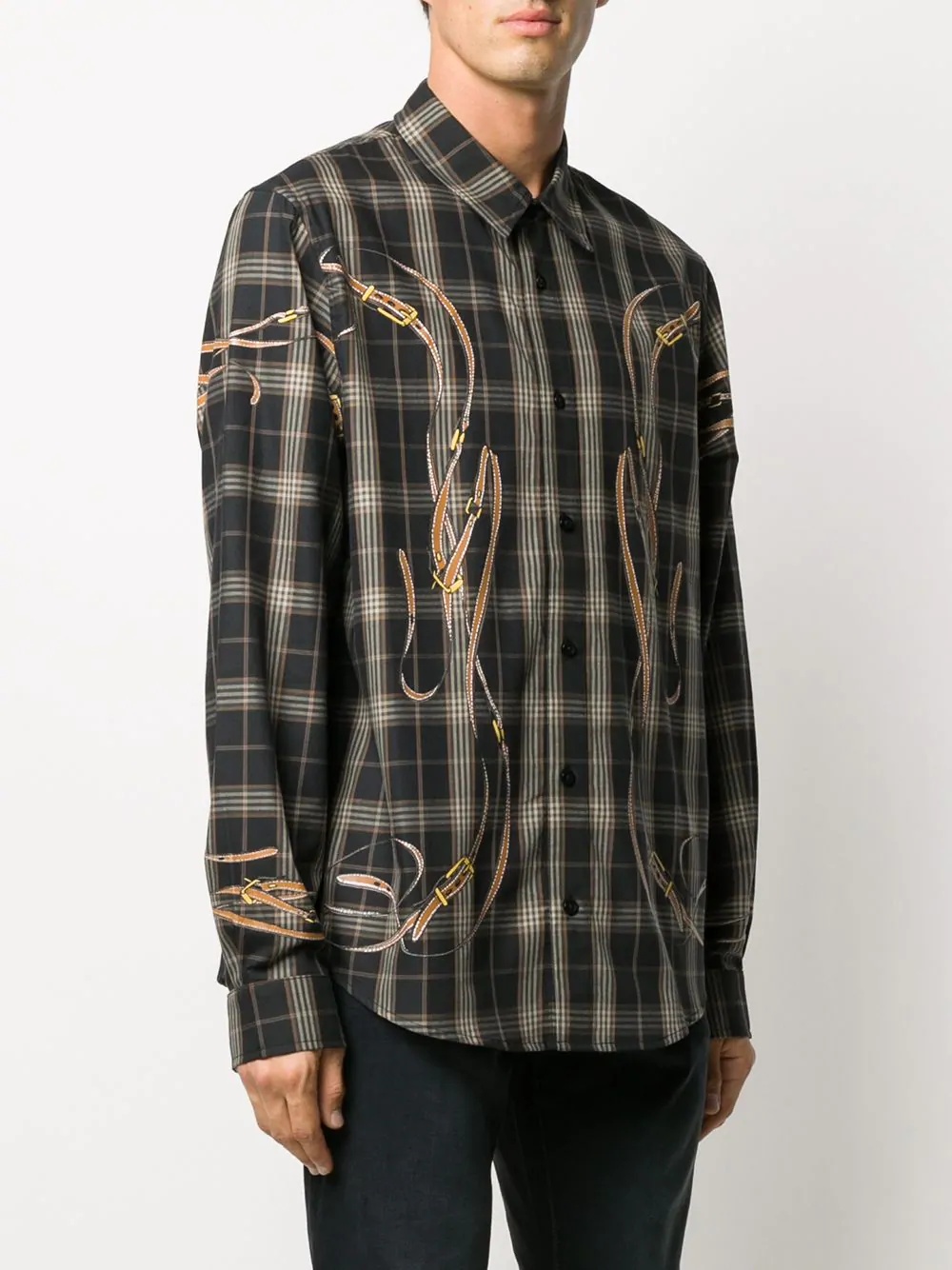 falcon belt flannel shirt - 3