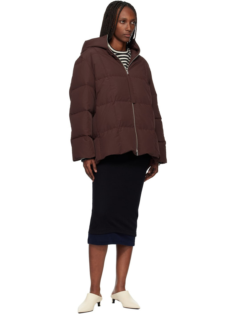 Jil Sander Burgundy Quilted Down Jacket outlook