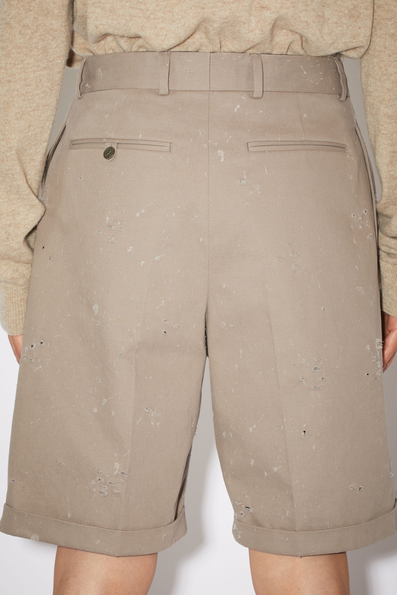 Tailored shorts - Mushroom beige - 5