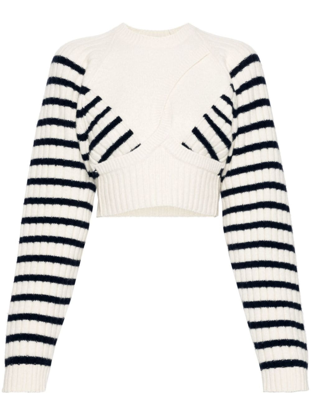 striped twisted jumper - 1