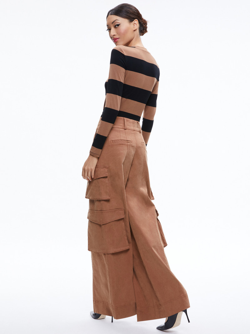MAME HIGH RISE WIDE LEG CARGO PANT 3