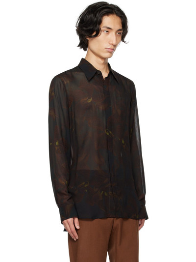 Dries Van Noten Black Printed Shirt outlook