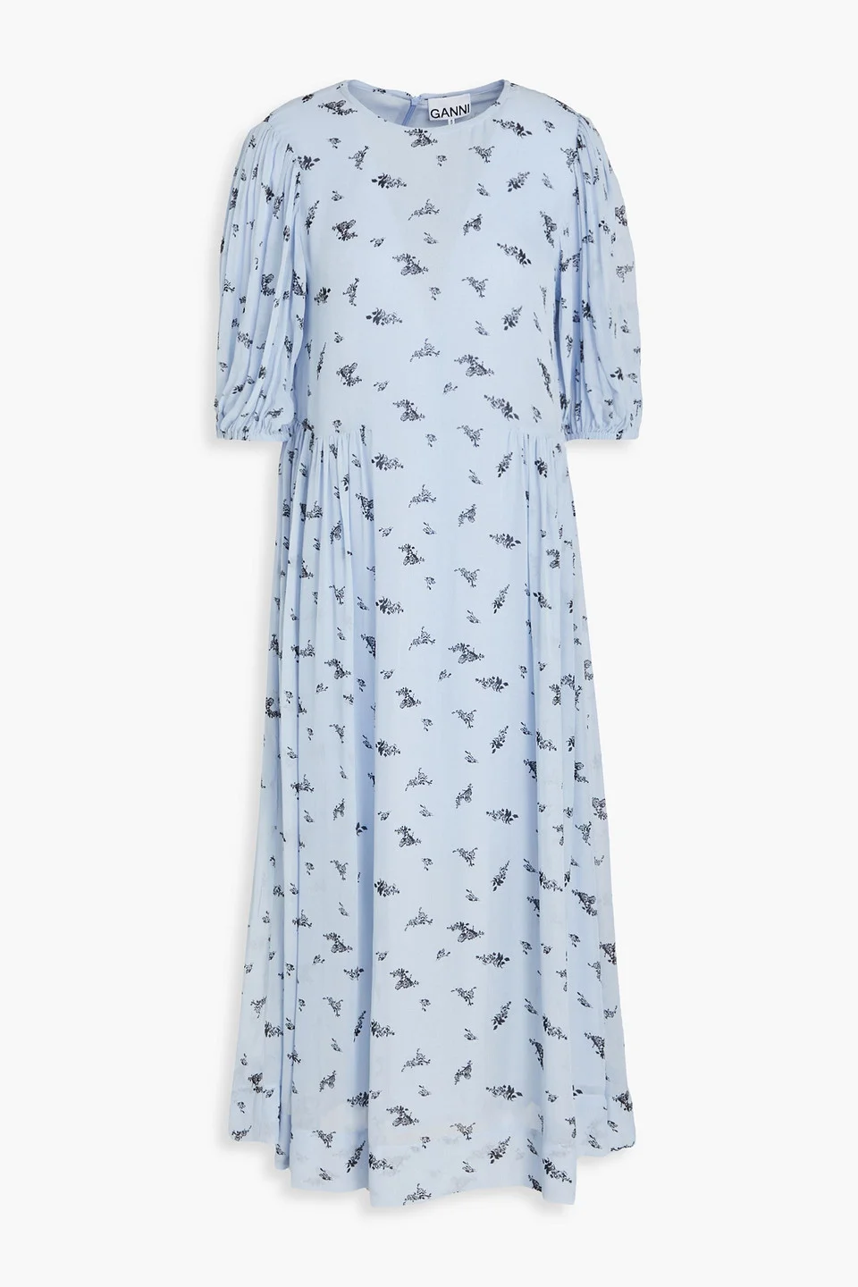 Floral-print georgette midi dress - 1