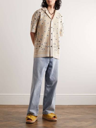Alanui Camp-Collar Bandana-Jacquard Cotton-Piqué Shirt outlook
