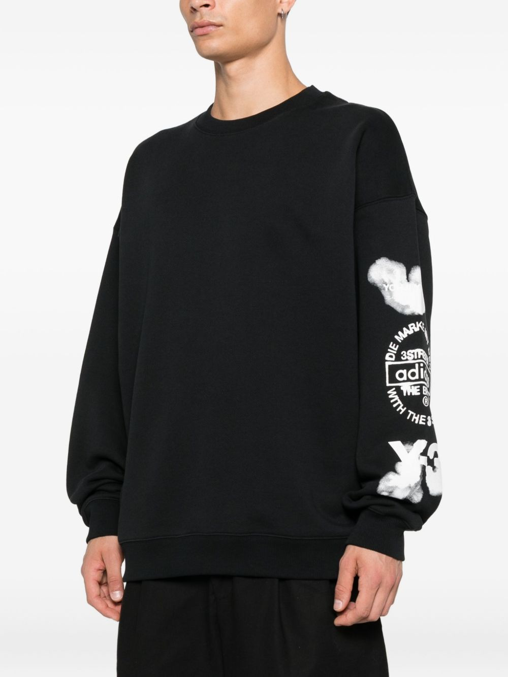 cloud-print crew-neck sweatshirt - 2