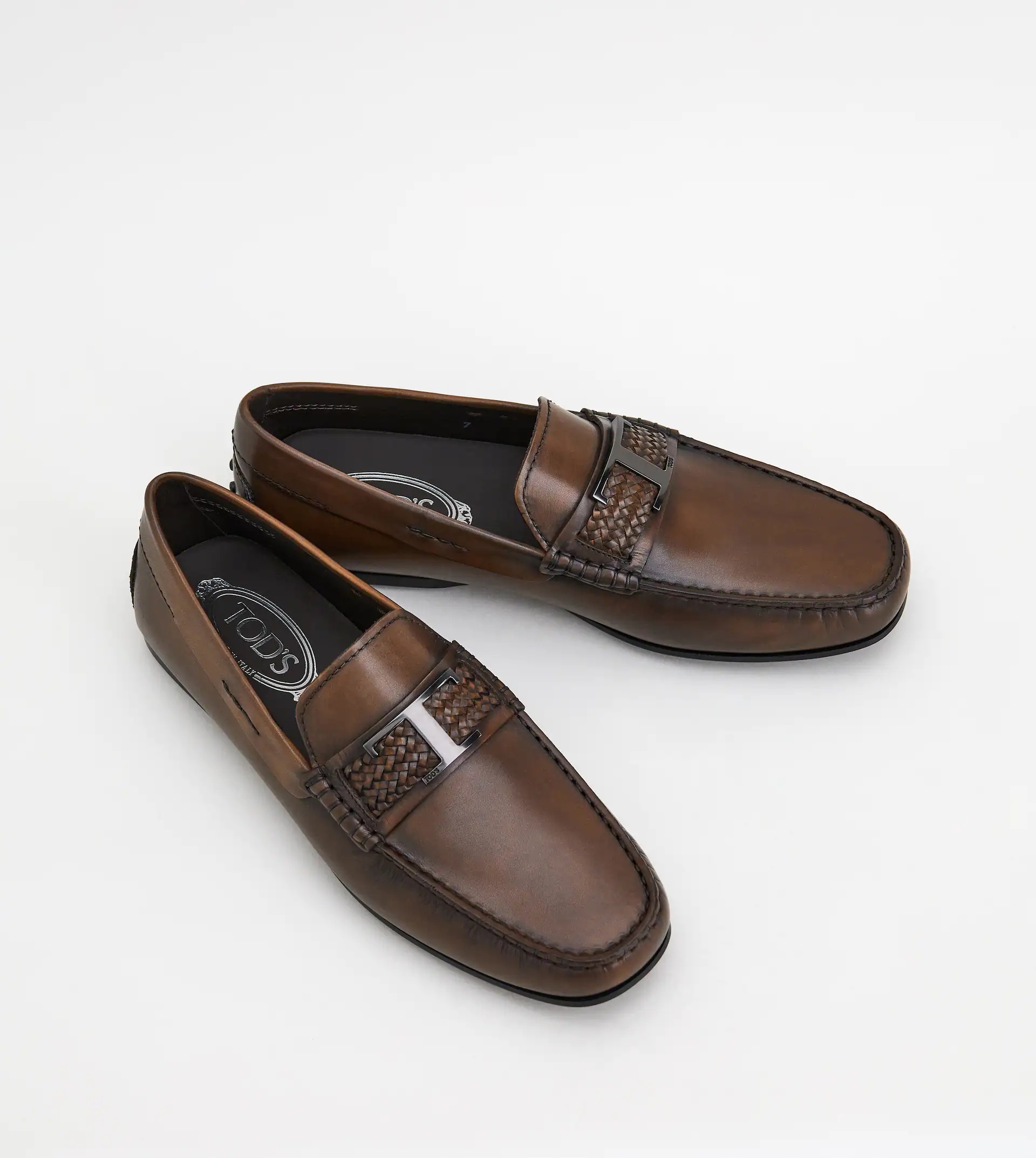 CITY GOMMINO TIMELESS DRIVING SHOES IN LEATHER - BROWN - 2