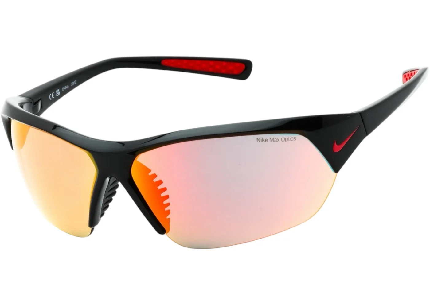 Nike Skylon Ace Rectangular Sunglasses Black Red Mirror (SKYLON-ACE-M-FQ4684-010-69) - 1