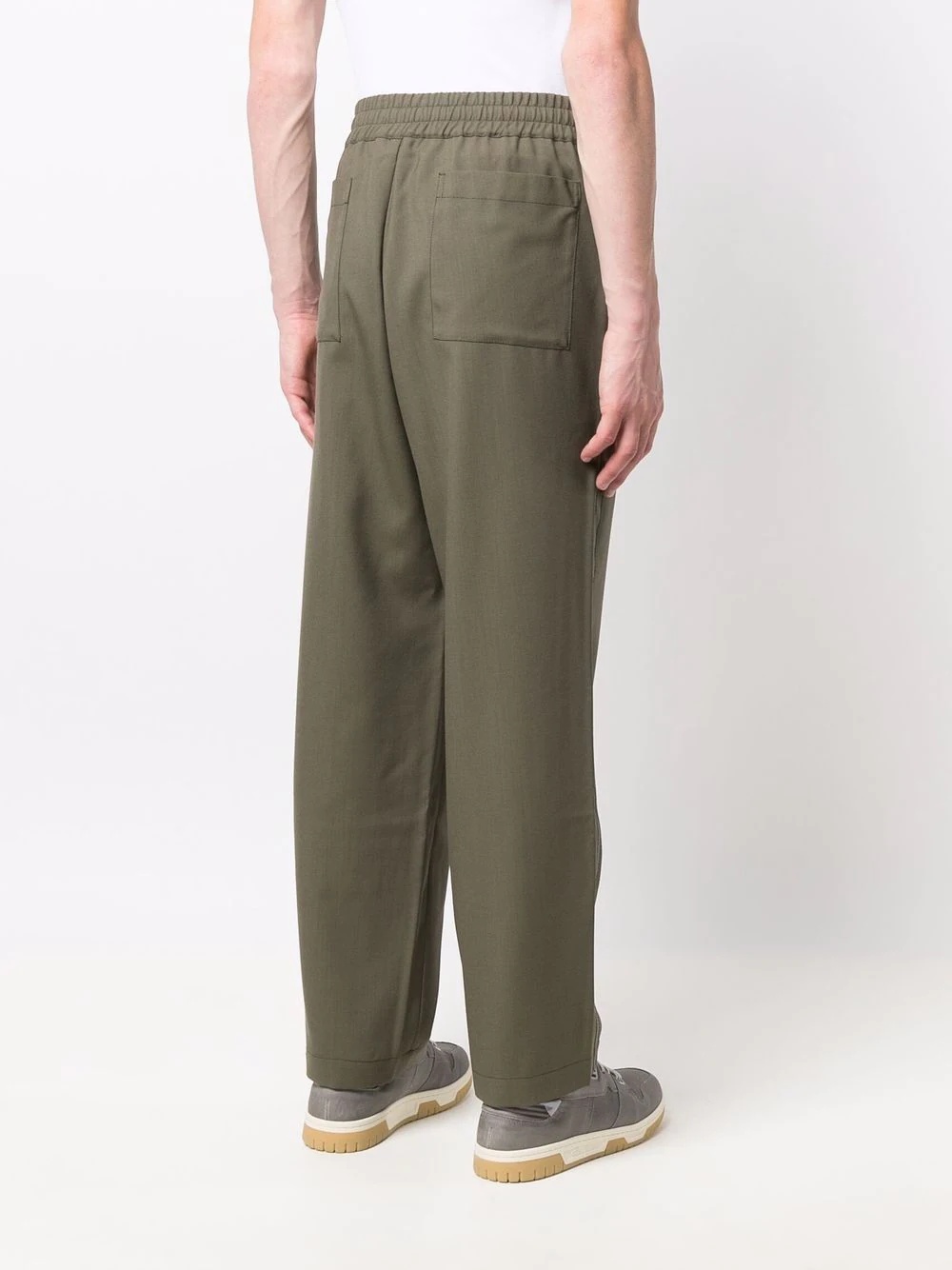 straight-leg virgin wool trousers - 4