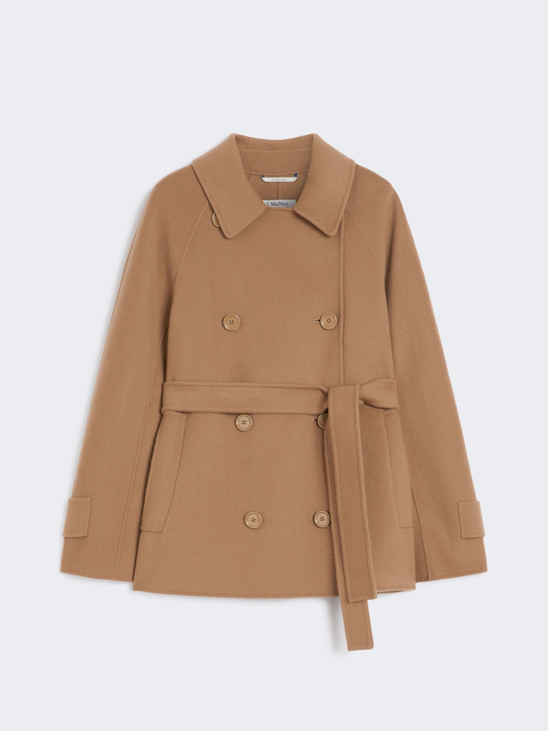 LOUIS Short double-faced wool trench coat 1