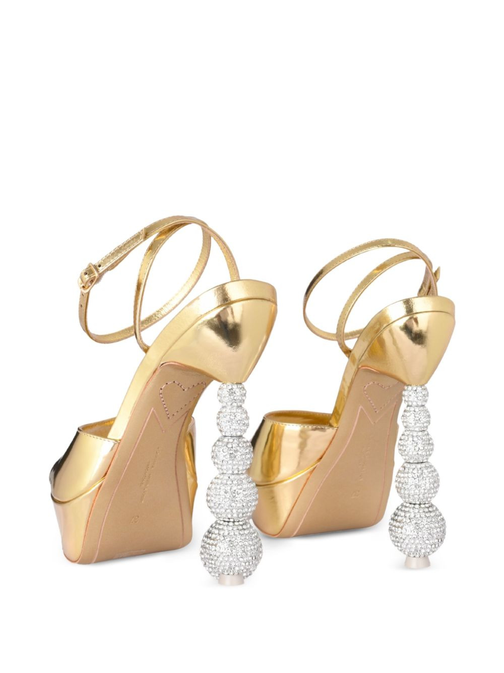 140mm Natalia crystal platform sandals - 4