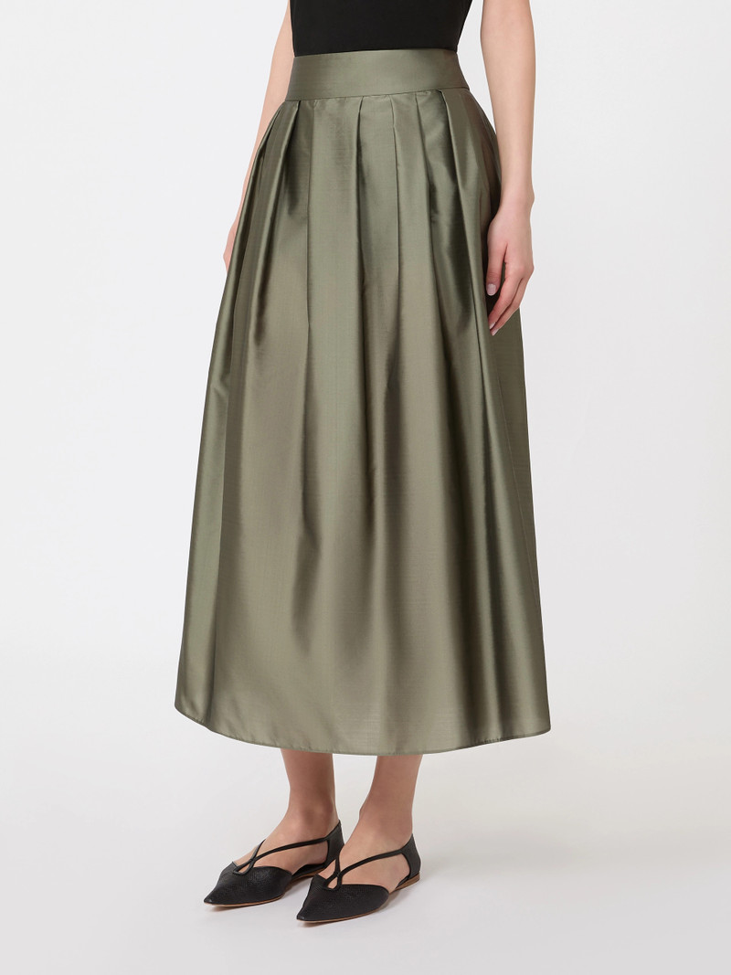 EFFETTO Pleated organza skirt - SAGE GREEN 3