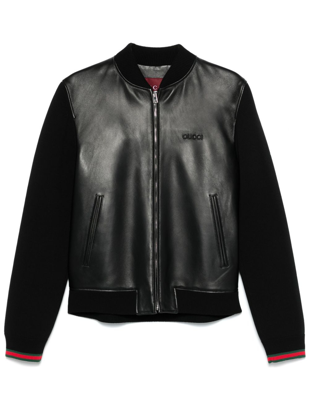 Leather Bomber Jacket - 1