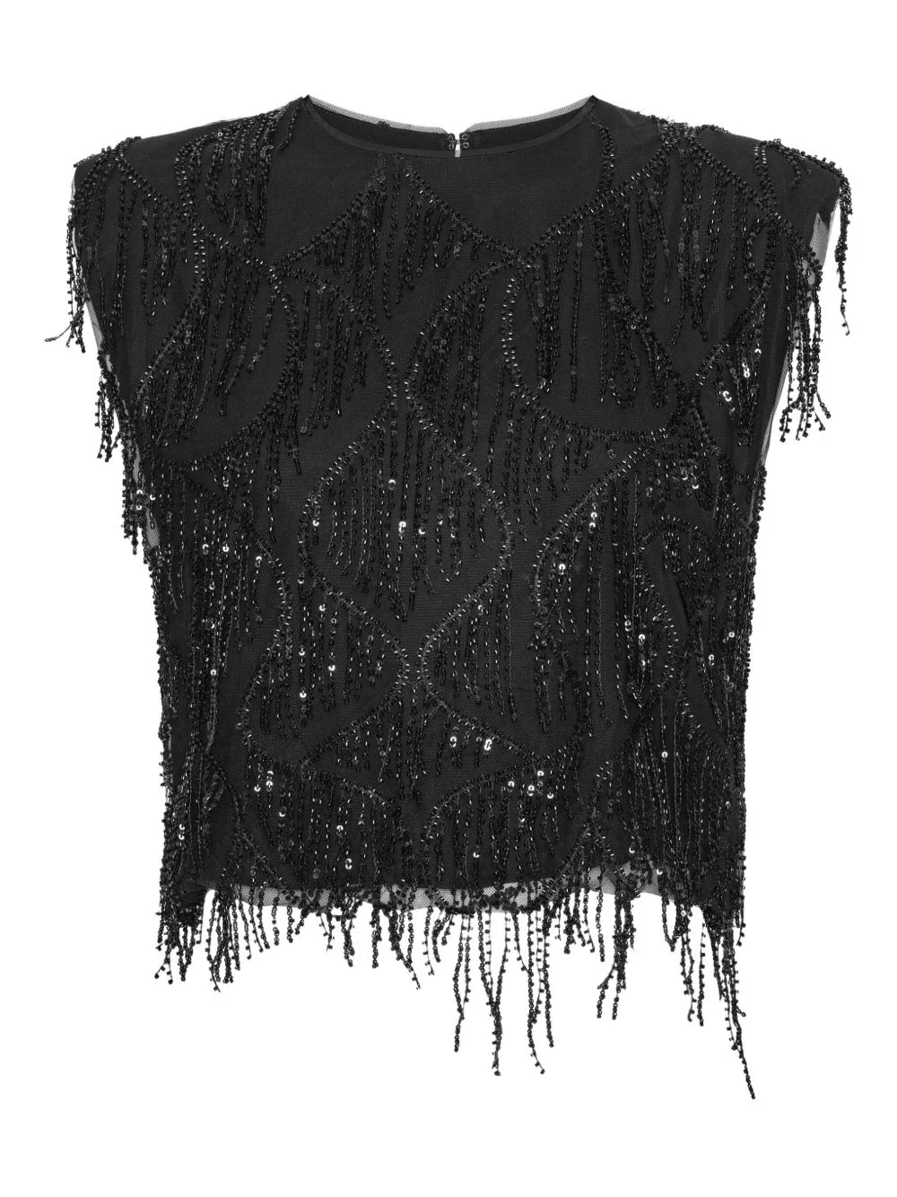 sequin fringe top - 1