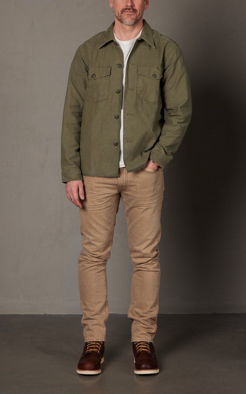 REGIMENT REVERSE SATEEN OVERSHIRT OLIVE - 2