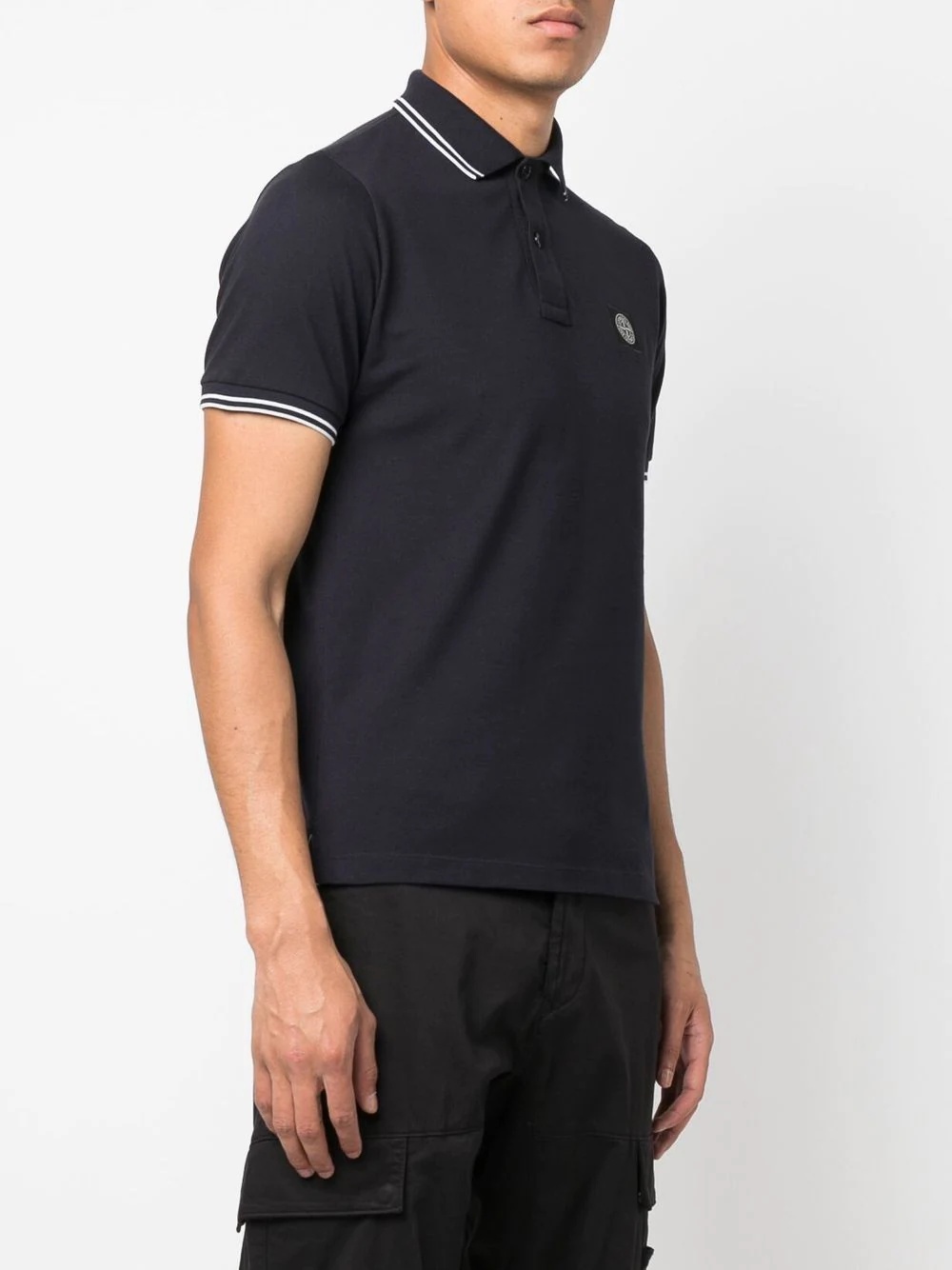 Compass logo-patch polo shirt - 3