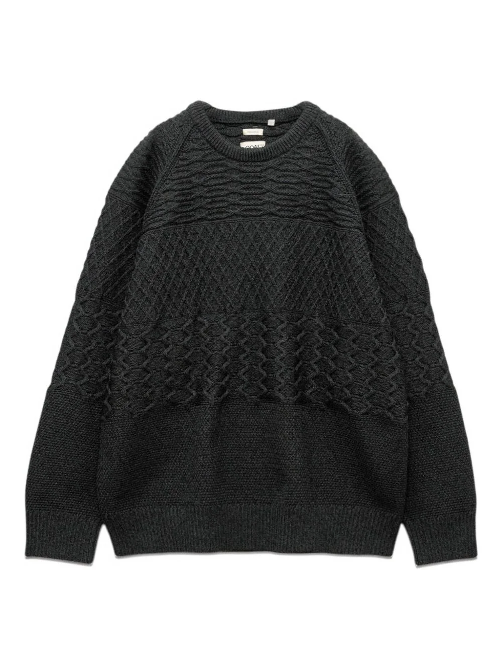 textured crew-neck sweater - 1
