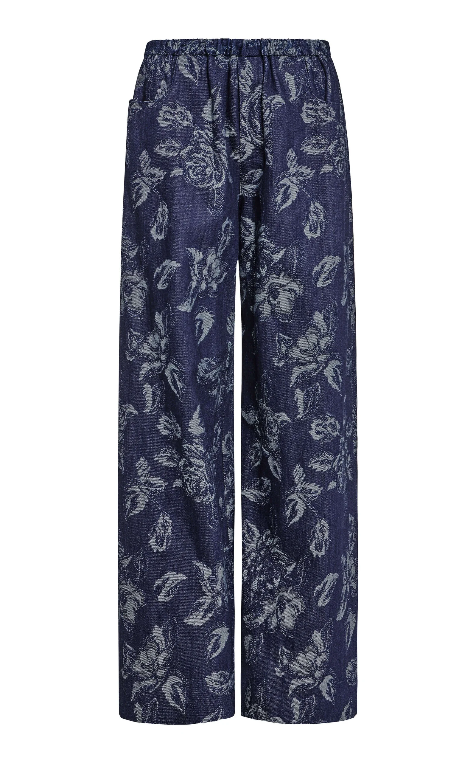 Ila Floral Denim Trousers - 1