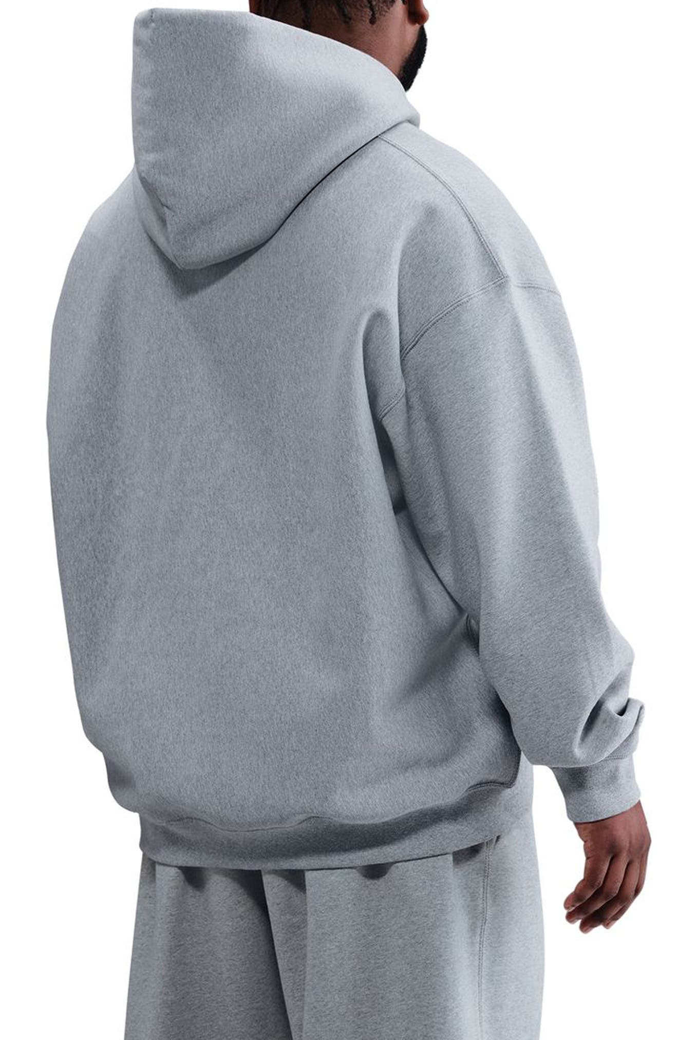 Nike Life Fleece Full Zip Hoodie in Dark Grey Heather at Nordstrom - 2