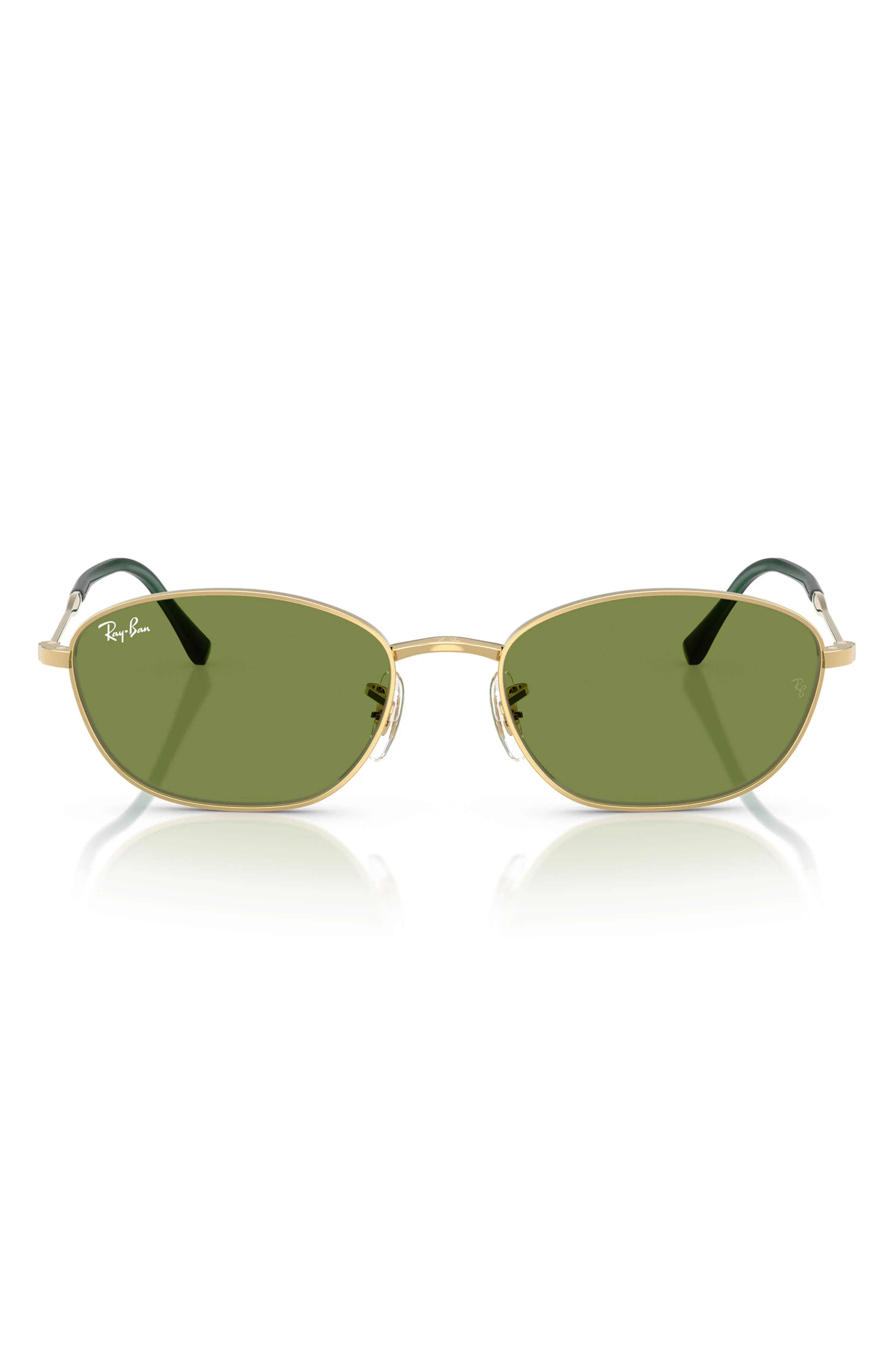 Ray-Ban 58mm Irregular Oval Sunglasses in Arista /Green at Nordstrom - 1